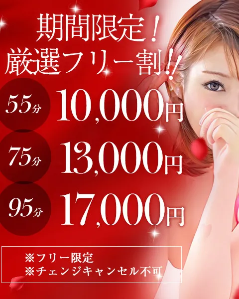 期間限定！ 厳選フリー割！！のイメージ写真